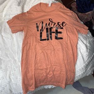 Orange “Nurse Life” T-shirt